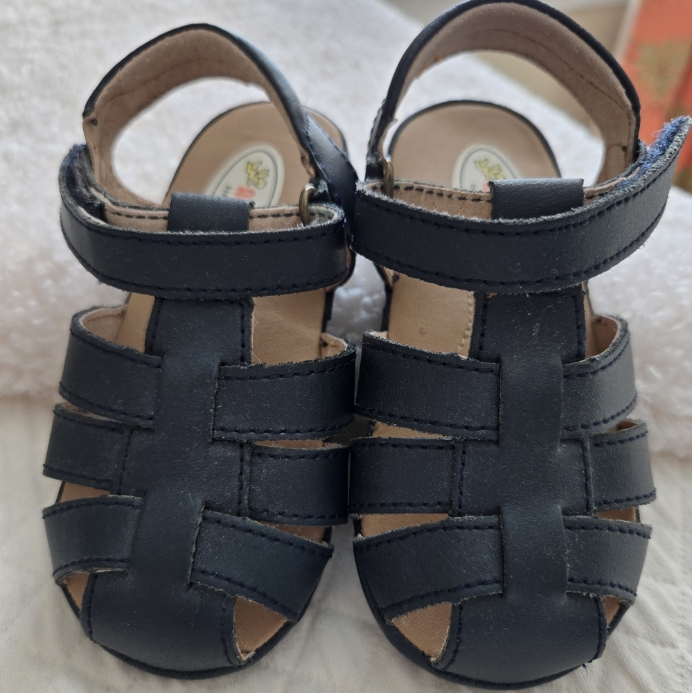 Angel Baby Shoe Navy Sandals Size 5